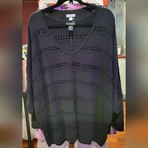 Lane Bryant Black V-Neck Sweater